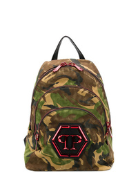 Philipp Plein Camouflage Triple Zip Backpack