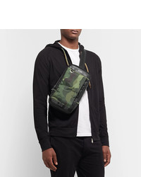 Paul Smith Leather Trimmed Camouflage Print Ripstop Backpack
