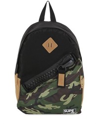 Mini Day Canvas Backpack With Camouflage