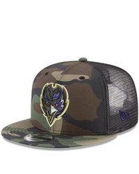 New Era Baltimore Ravens Nfl Woodland Camo 9fifty Snapback Adjustable Trucker Hat At Nordstrom