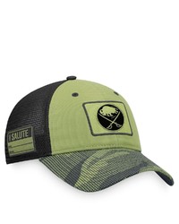 FANATICS Branded Camoblack Buffalo Sabres Military Appreciation Snapback Hat