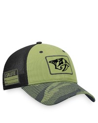 FANATICS Branded Camoblack Nashville Predators Military Appreciation Snapback Hat At Nordstrom