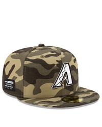 New Era Camo Arizona Diamondbacks 2021 Armed Forces Day On Field 59fifty Fitted Hat