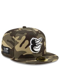 New Era Camo Baltimore Orioles 2021 Armed Forces Day On Field 59fifty Fitted Hat