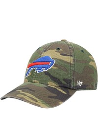 '47 Camo Buffalo Bills Woodland Clean Up Adjustable Hat