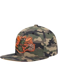 Mitchell & Ness Camo Charlotte Hornets Hardwood Classics Neon Pop Snapback Hat At Nordstrom