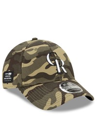 New Era Camo Colorado Rockies 2021 Armed Forces Day 9forty Adjustable Hat