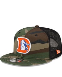 New Era Camo Denver Broncos Woodland Trucker 20 9fifty Snapback Hat