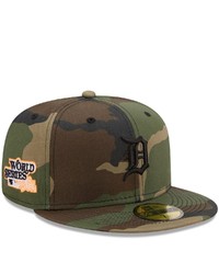 New Era Camo Detroit Tigers 1984 World Series Flame Undervisor 59fifty Fitted Hat