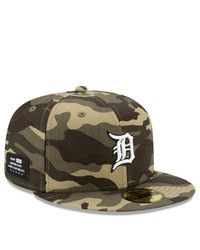 New Era Camo Detroit Tigers 2021 Armed Forces Day On Field 59fifty Fitted Hat