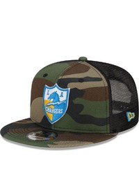 New Era Camo Los Angeles Chargers Woodland Trucker 20 9fifty Snapback Hat At Nordstrom