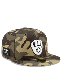 New Era Camo Milwaukee Brewers 2021 Armed Forces Day On Field 59fifty Fitted Hat At Nordstrom