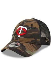 New Era Camo Minnesota Twins 9forty Trucker Snapback Hat