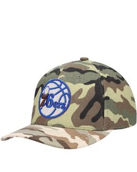 Mitchell & Ness Camo Philadelphia 76ers Woodland Desert Snapback Hat At Nordstrom