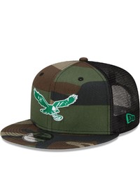 New Era Camo Philadelphia Eagles Woodland Trucker 20 9fifty Snapback Hat At Nordstrom