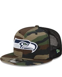 New Era Camo Seattle Seahawks Woodland Trucker 20 9fifty Snapback Hat At Nordstrom