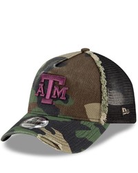 New Era Camo Texas A M Aggies Frayed Trucker 9forty Snapback Hat