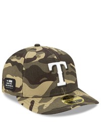 New Era Camo Texas Rangers 2021 Armed Forces Day On Field Low Profile 59fifty Fitted Hat