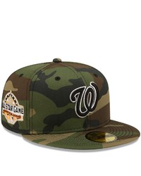 New Era Camo Washington Nationals 2018 Mlb All Star Game Flame Undervisor 59fifty Fitted Hat