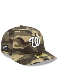 New Era Camo Washington Nationals 2021 Armed Forces Day On Field Low Profile 59fifty Fitted Hat