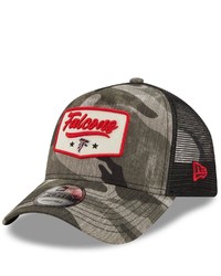 New Era Camoblack Atlanta Falcons A Frame Patch 9forty Trucker Snapback Hat At Nordstrom
