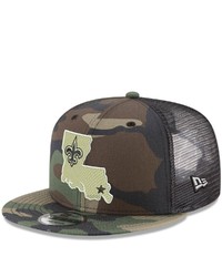 New Era New Orleans Saints Nfl Woodland Camo 9fifty Snapback Adjustable Trucker Hat At Nordstrom