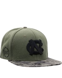 Top of the World Oliveblack North Carolina Tar Heels Oht Military Appreciation Two Tone Breacher Snapback Hat