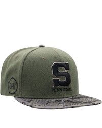 Top of the World Oliveblack Penn State Nittany Lions Oht Military Appreciation Two Tone Breacher Snapback Hat