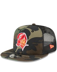 New Era Woodland Camoblack Tampa Bay Buccaneers Team Logo Trucker 9fifty Snapback Adjustable Hat At Nordstrom