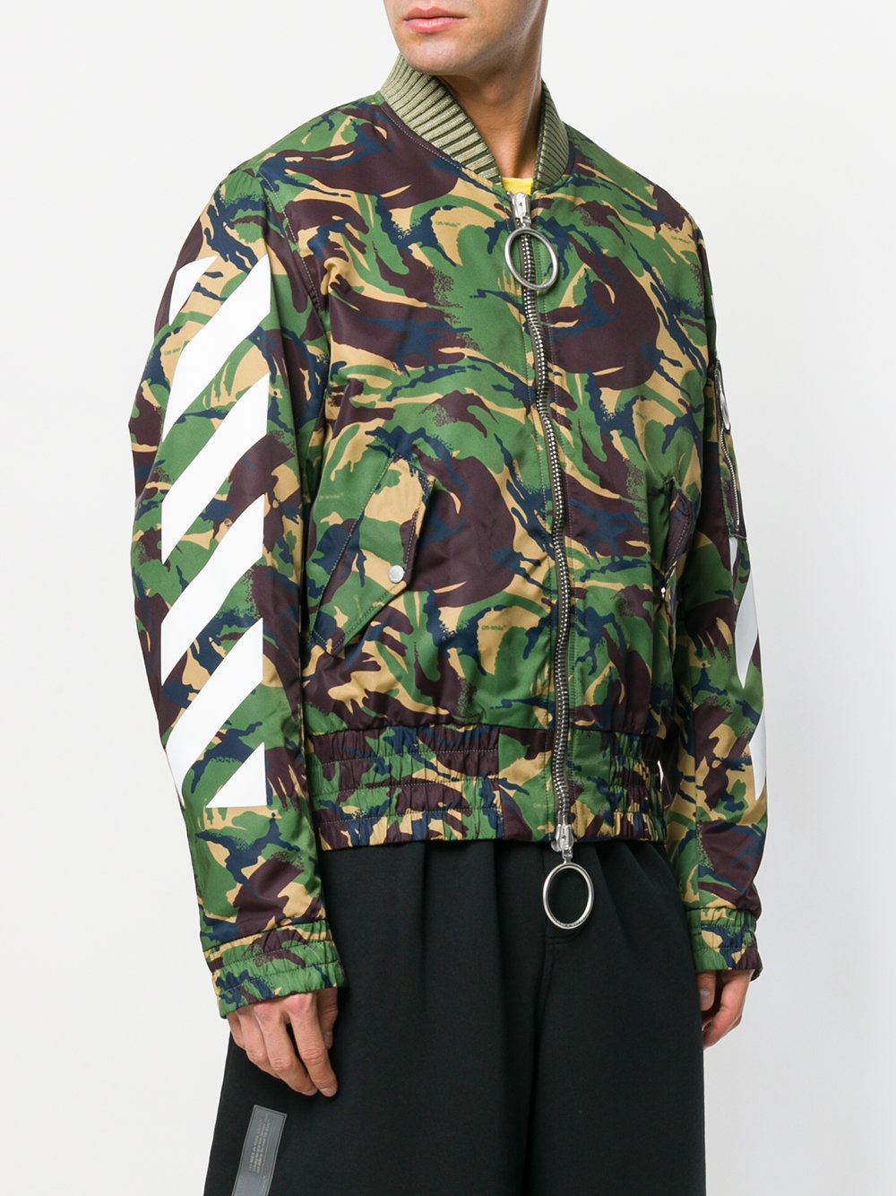 Off white camo top bomber