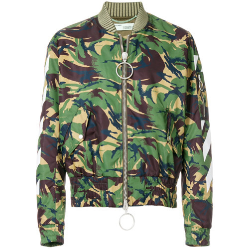 Off white camo bomber hotsell