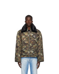 Random Identities Brown And Green Mile High Bomber Jacket