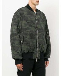 Unravel Project Camouflage Print Bomber Jacket