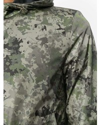 Herno Hooded Camouflage Bomber Jacket