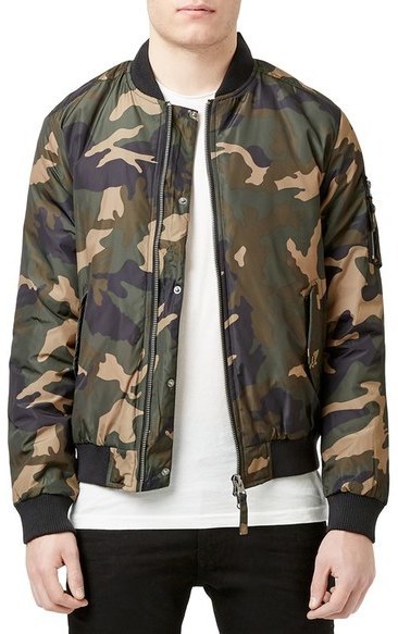 Camo Flight Jacket | Varsity Apparel Jackets