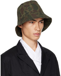Engineered Garments Green Camouflage Bucket Hat