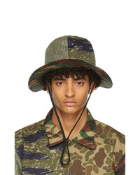 South2 West8 Khaki And Brown Camo Crusher Bucket Hat