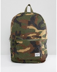 Olive Camouflage Canvas Backpack