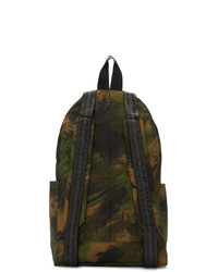 Off-White Green Camo Quote Backpack