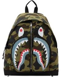 BAPE Khaki 1st Camo Shark Day Backpack