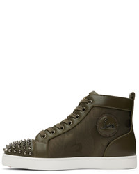 Christian Louboutin Brown Lou Spikes 2 Sneakers