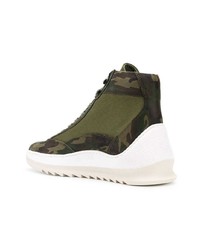 Filling Pieces Camouflage Print High Top Sneakers