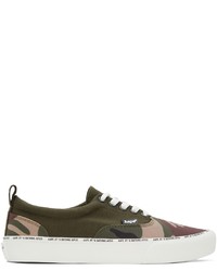 AAPE BY A BATHING APE Green Camo Lace Up Sneakers