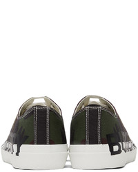 Burberry Green Camo Sneakers