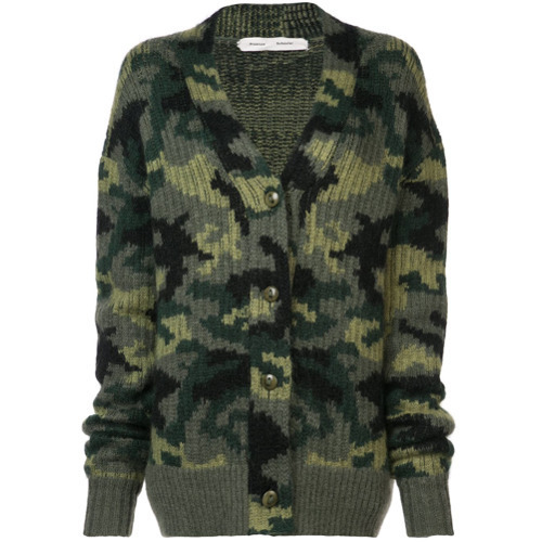 Camo Jacquard Knitted Jacket, Multi color