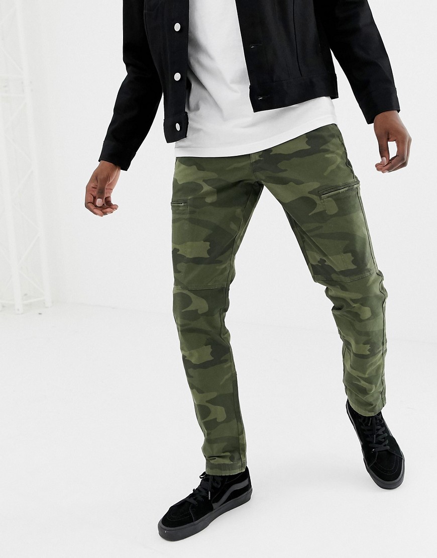 Buy Religion Grey/Green Wide Lege Cargo Trousers Camo Print from Next USA