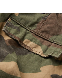 Neighborhood Camouflage Print Cotton Cargo Trousers