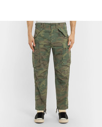 RRL Camouflage Print Cotton Ripstop Cargo Trousers