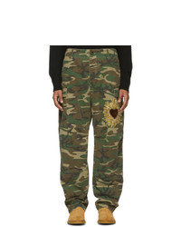 Dolce and Gabbana Green And Brown Camo Cargo Pants