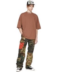 Palm Angels Green Cotton Cargo Pants